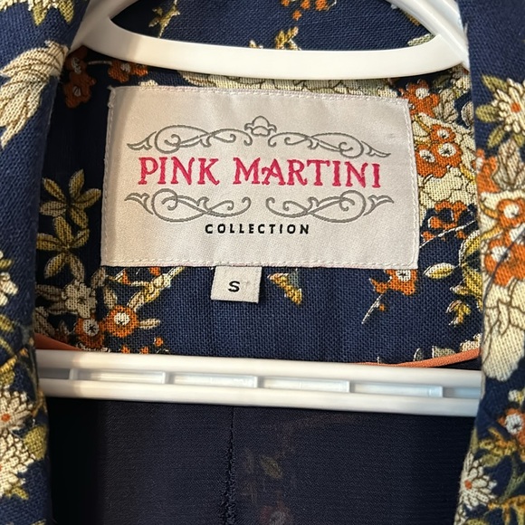 Pink Martini ladies 100% cotton fully lined floral blazer, Sz small - Picture 2 of 8